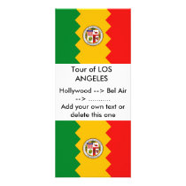 Rack Card with Flag of Los Angeles, California rack cards