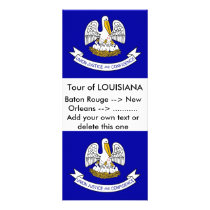 Rack Card with Flag of Louisiana, U.S.A.