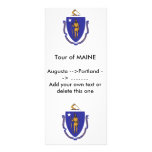 Rack Card with Flag of Massachusetts, U.S.A.