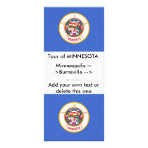 Rack Card with Flag of Minnesota, U.S.A.