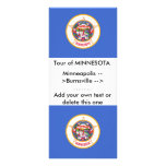 Rack Card with Flag of Minnesota, U.S.A.