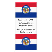 Rack Card with Flag of Missouri, U.S.A.