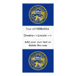 Rack Card with Flag of Nebraska, U.S.A. rack cards