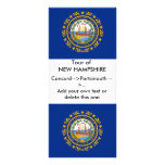 Rack Card with Flag of New Hampshire, U.S.A. rack cards