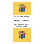 Rack Card with Flag of New Jersey, U.S.A. rack cards