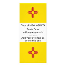 Rack Card with Flag of New Mexico, U.S.A.