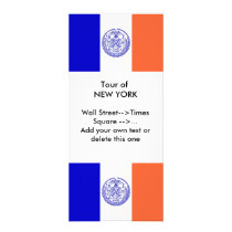 Rack Card with Flag of New York, U.S.A. rack cards