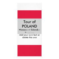 Rack Card with Flag of Poland