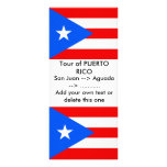 Rack Card with Flag of Puerto Rico, U.S.A. rack cards