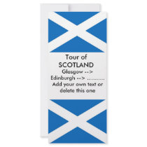 Rack Card with Flag of Scotland