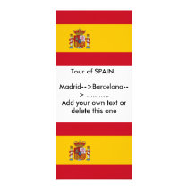 Rack Card with Flag of Spain