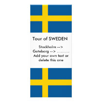 Rack Card with Flag of Sweden