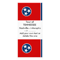 Rack Card with Flag of Tennessee, U.S.A.