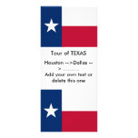 Rack Card with Flag of Texas, U.S.A. rack cards