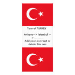 Rack Card with Flag of Turkey rack cards