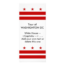 Rack Card with Flag of Washington DC, U.S.A.