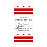 Rack Card with Flag of Washington DC, U.S.A. rack cards