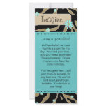 Rack Card Zebra Daisy Floral Salon Spa Blue Brown rack cards