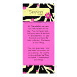 Rack Card Zebra Daisy Floral Salon Spa Pink Yellow rack cards