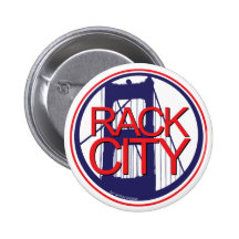 Rack City Pinback Button