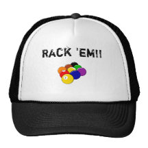 Rack 'em!! Pool Ball Hats
