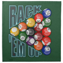 Rack Em Up Printed Napkins