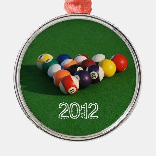 Racked Pool Balls Ornament