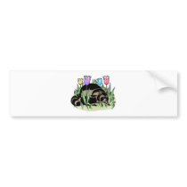 Racoon and Tulips bumper stickers