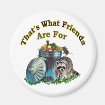 Racoon Friends Refrigerator Magnets