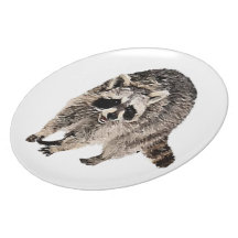 Racoon plain Plate 10"