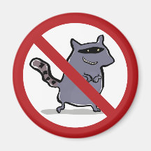 racoon, stay off! refrigerator magnet