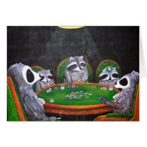 Racoon's Playing Poker cards
