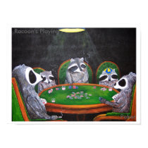 Racoon's Playing Poker posters