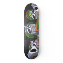 Racoons Playing Poker skateboards