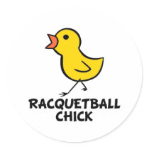 Racquetball Chick Sticker