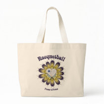 Racquetball Flower of Power Tote Bag