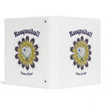 Racquetball Flower of Power 3 Ring Binder
