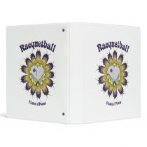 Racquetball Flower of Power 3 Ring Binder