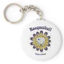 Racquetball Flower of Power Keychain