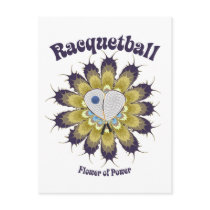 Racquetball Flower of Power Post Card