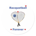 Racquetball Forever Round Sticker