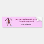Racquetball Girl (Dark) Bumper Sticker