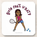 Racquetball Girl (Dark) Coaster