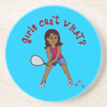 Racquetball Girl (Dark) Coasters