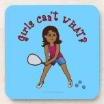 Racquetball Girl (Dark) Coasters