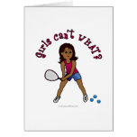 Racquetball Girl (Dark) Greeting Card