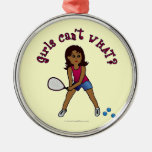 Racquetball Girl (Dark) Ornament