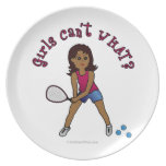 Racquetball Girl (Dark) Party Plate