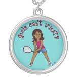 Racquetball Girl (Dark) Pendants