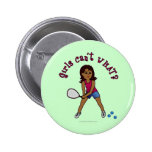 Racquetball Girl (Dark) Pin